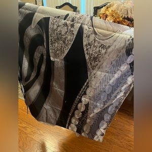 2pcs Flower Pattern Waterproof Curtain